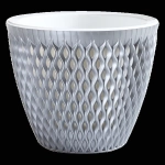 Кашпо для цветов пластиковое 1,6л d-16см «Версаль» Серебро
