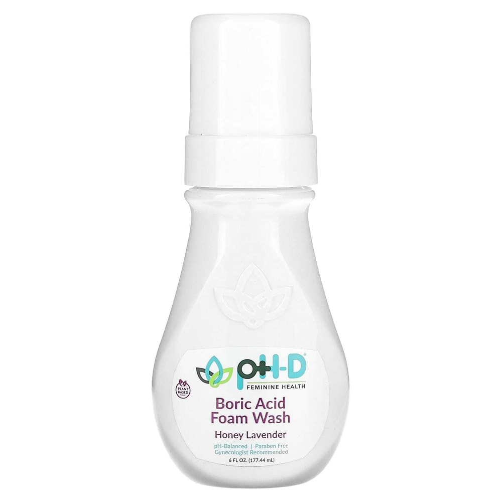 pH-D Feminine Health, пенка для умывания с борной кислотой, мед и лаванда, 177,44 мл (6 жидк. унций)
