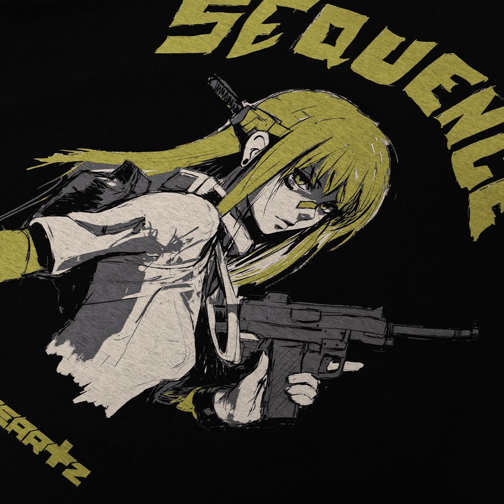 Футболка Heartz Sequence Black Kimono черная