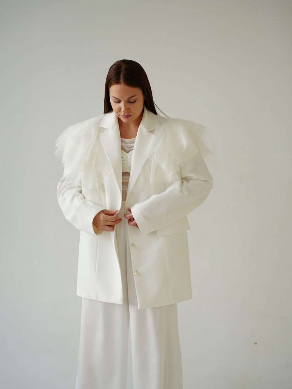 Пиджак "Моя нежность" в жемчужном