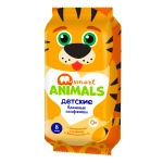 Влажные салфетки Smart animals №8 детские с ромашкой и витамином Е mix