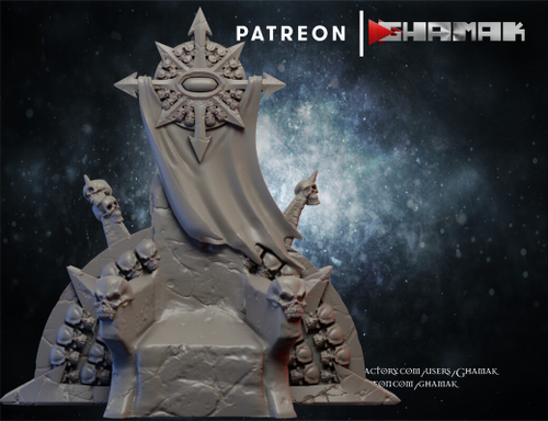 Grand Alliance Chaos Everchosen and Slaves to Darkness Трон Хаоса Террейн миниатюра для dnd, днд, pathfinder, фентези, Настольная игра, НРИ, Варгейм, РПГ