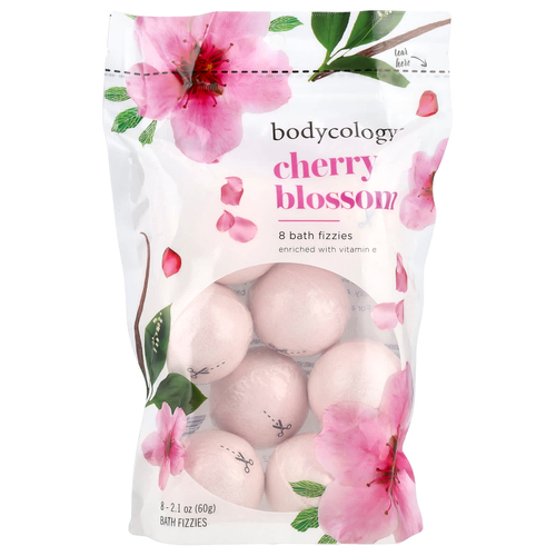 Bodycology, Bath Fizzies, вишневый цвет, 8 шт., 60 г (2,1 унции)