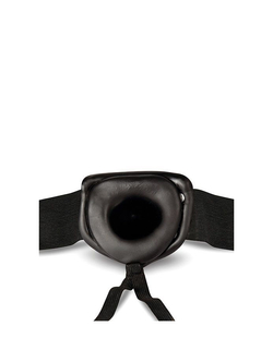 Черный мужской страпон DR. SKIN 6INCH HOLLOW STRAP ON - 16 см.