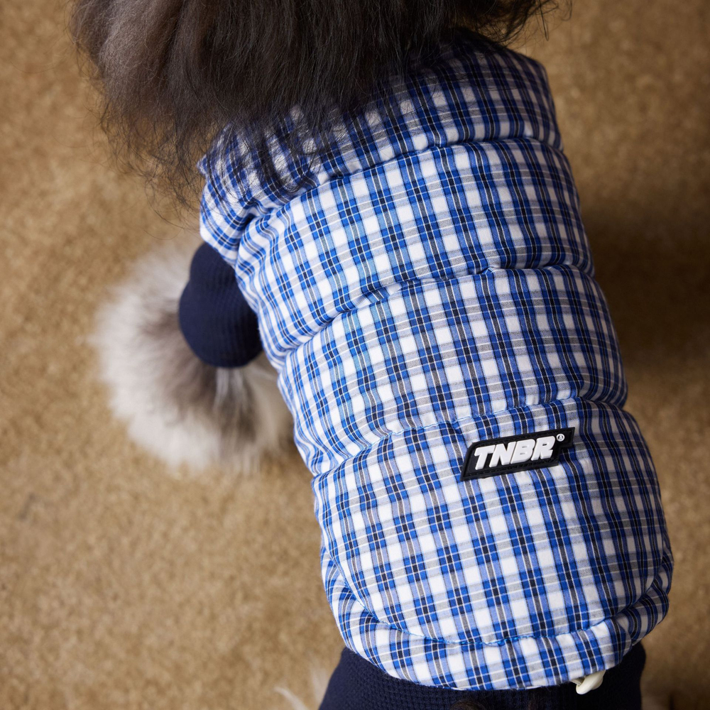 Жилетка пуховая для собак Клетка