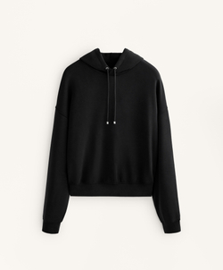 Oysho Толстовка «бокси» с капюшоном из модала с начесом, черный