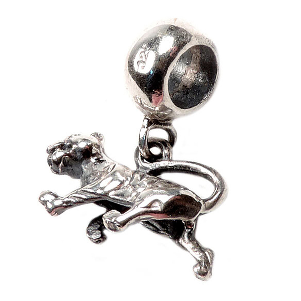 Бусина шарма "Тигр" серебро асс.