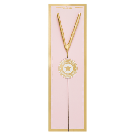 Бенгальская свеча "Буква V" (золото) 1 шт