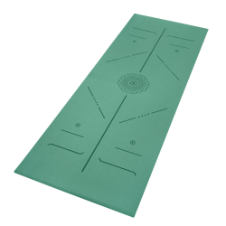 ULTRAцепкий легкий 100% каучуковый коврик для йоги Mandala Travel Emerald 185*68*0,2 см