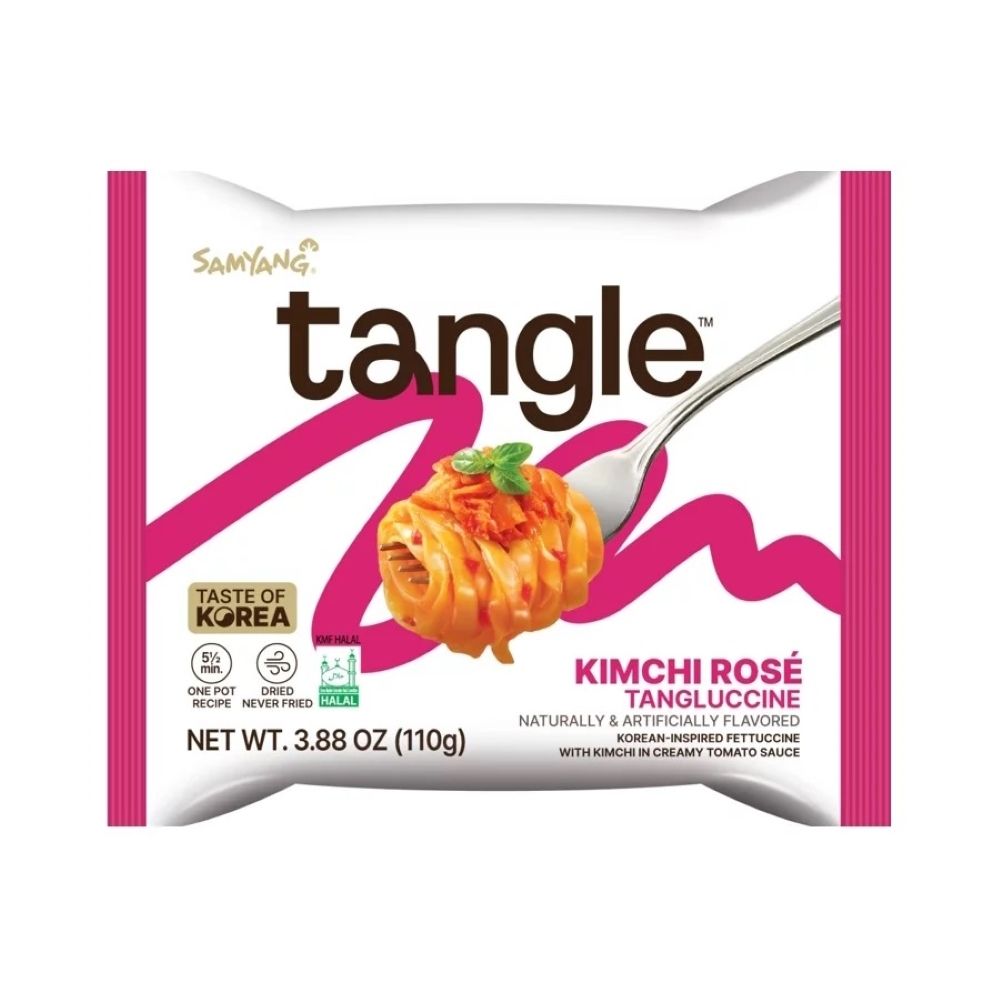Лапша быстрого приготовления Samyang Tangle Kimchi Rose 110 г, 4 шт