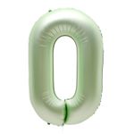 К Шар 40 «Цифра 0» салатовый металлик (БГ-60)