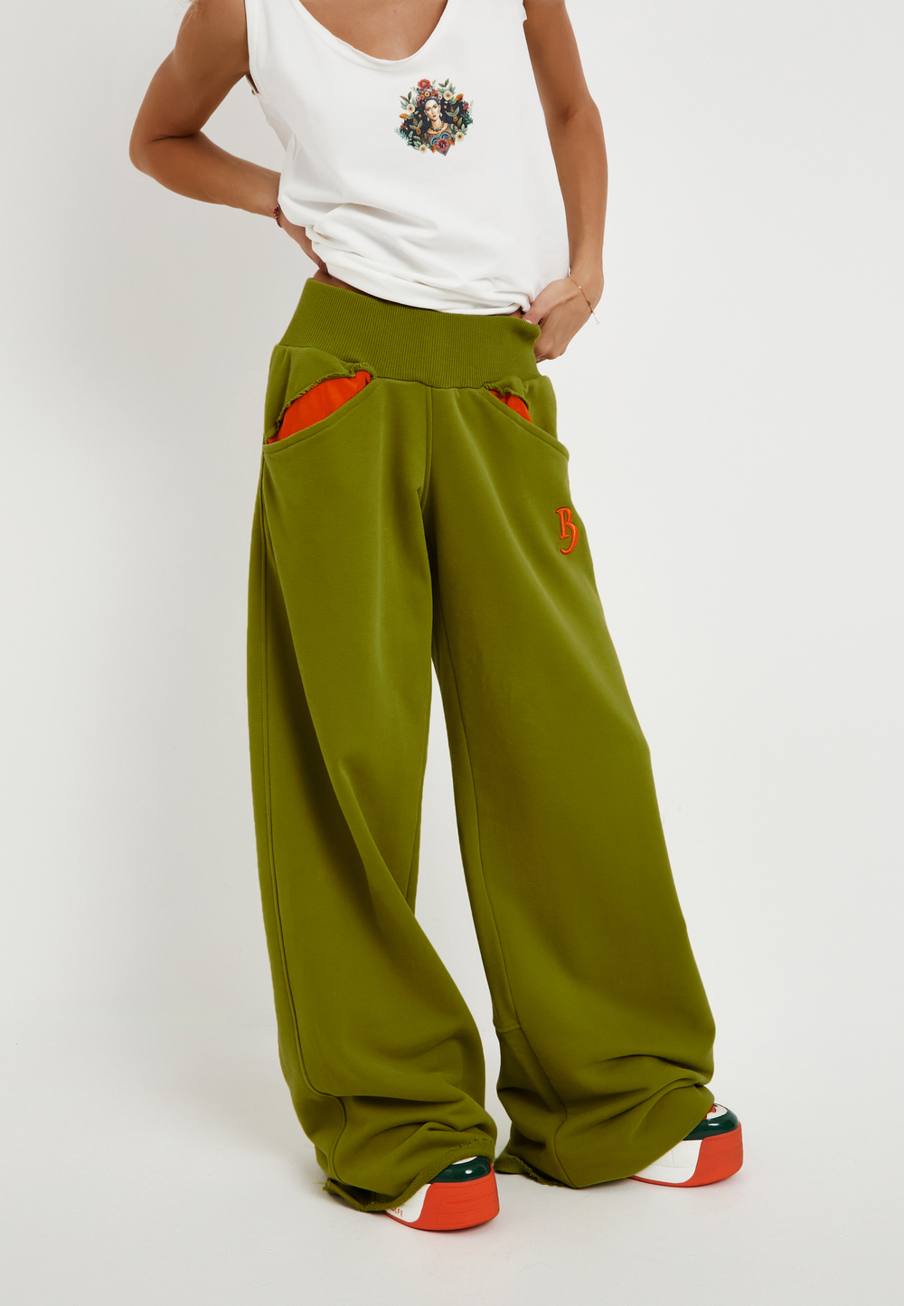 Брюки VIVA тёмный лемонграсс