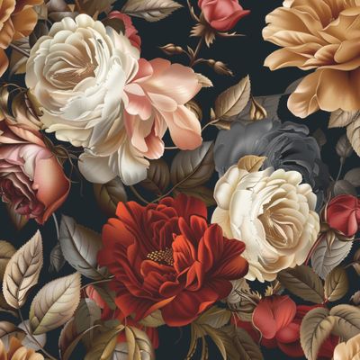 Розы на черном фоне