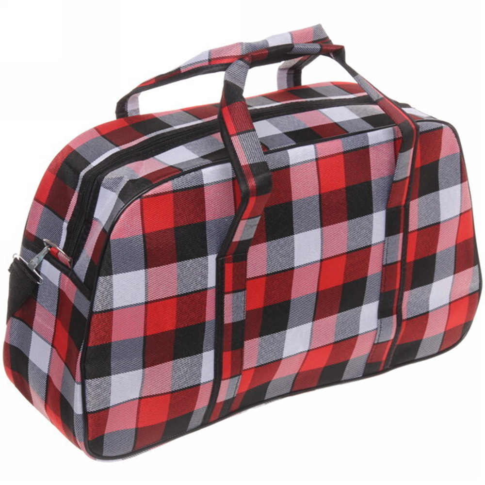 Сумка дорожная «Travel», на молнии, одно отделение, один боковой карман, красный принт, 48*29*18см