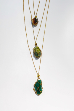 Авоська-подвеска для кристаллов золотистая S