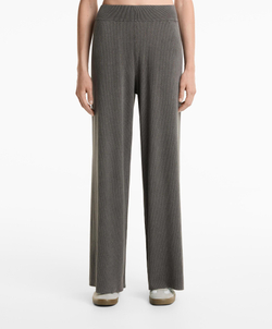 OYSHO Трикотажные брюки прямого кроя, антрацитовый