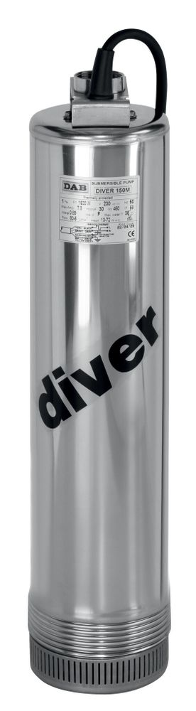 Насос скважинный DAB DIVER 150 T-NA (3x220В; 1,00кВт), с кабелем 10 м.