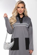 Платье "Спорт шик" (серое) П8514 LT Collection