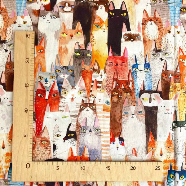 ЗОРКИЕ КОТЫ, 100% хлопок, Handmade Fabrics 4