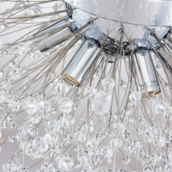 Люстра потолочная Lanbos, 6 ламп G9, 90 Вт LED, до 15 кв м, хром