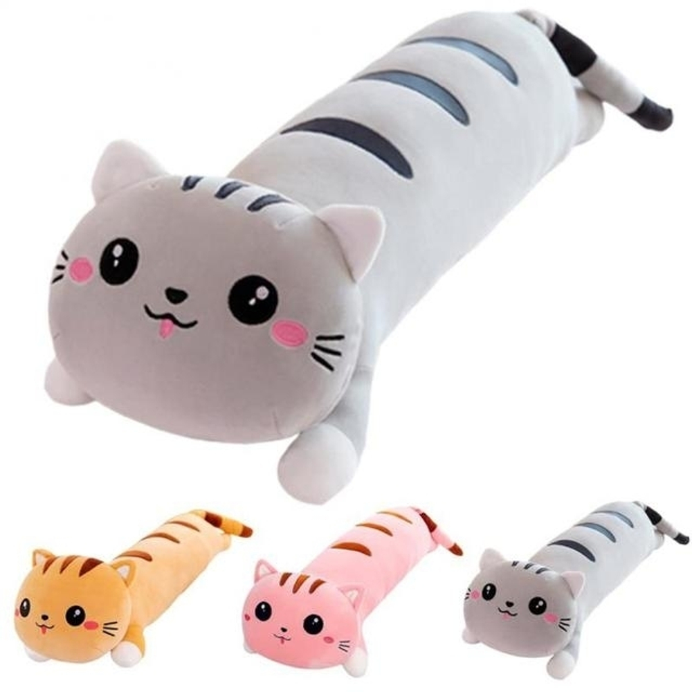 Мягкая игрушка, подушка - обнимашка "Кот батон, Кот валик" 50/ 70/ 90/ 110/ 130см