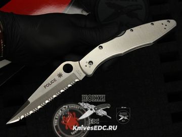 Складной нож Spyderco Police C07S c клинком из стали VG-10, рукоять Stainless Steel (разборный)