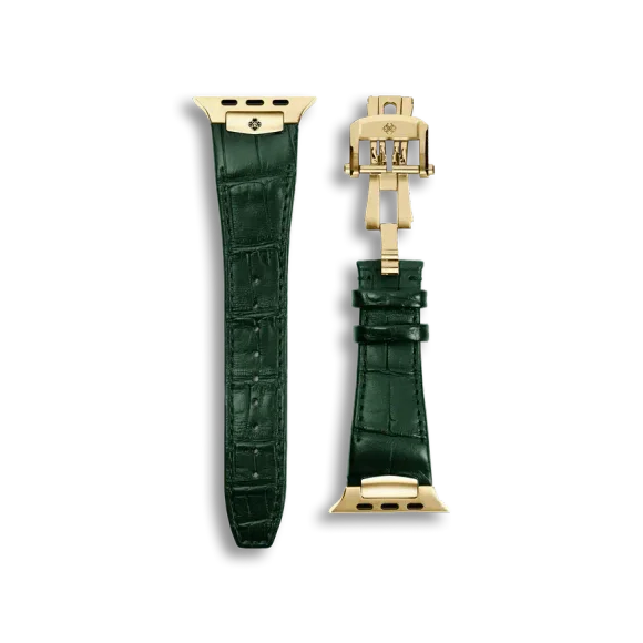 Ремешок для Apple Watch - Alligator Leather Green
