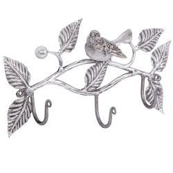 Вешалка настенная "Терра Гаэта" (с 3-мя крючками) Античное серебро
