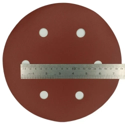 Шлифовальные круги 225 мм на липучке 10шт Р240, 6 отверстий / шлифовальные диски 225 для жирафа