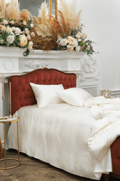 Постельное белье семейное German Grass Silk Bliss Creamy White