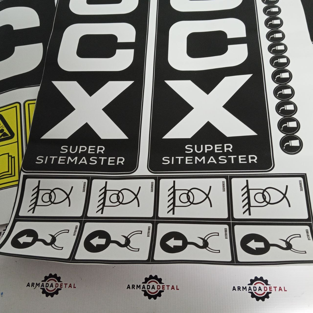 Комплект наклеек "JCB 3CX Super" | Аналог