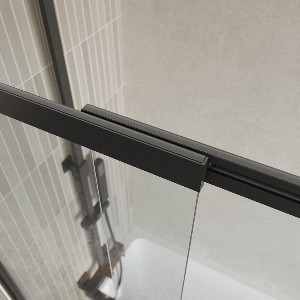 Шторка на ванну BelBagno LUCE-VF-11-80/145-C-NERO