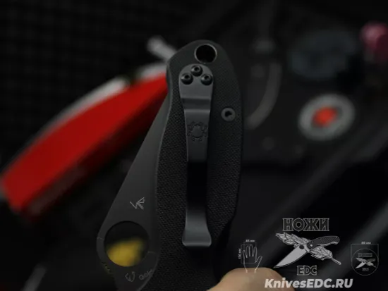 Нож складной Spyderco Para 3 223GPBK c клинком сатин CPM-S45VN, рукоять черная G10