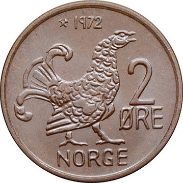 2 эре 1972 Норвегия