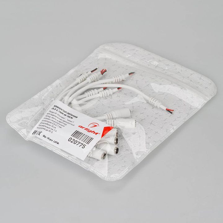 Коннектор питания Arlight J5.5-2.1mm-M-10cm 020775
