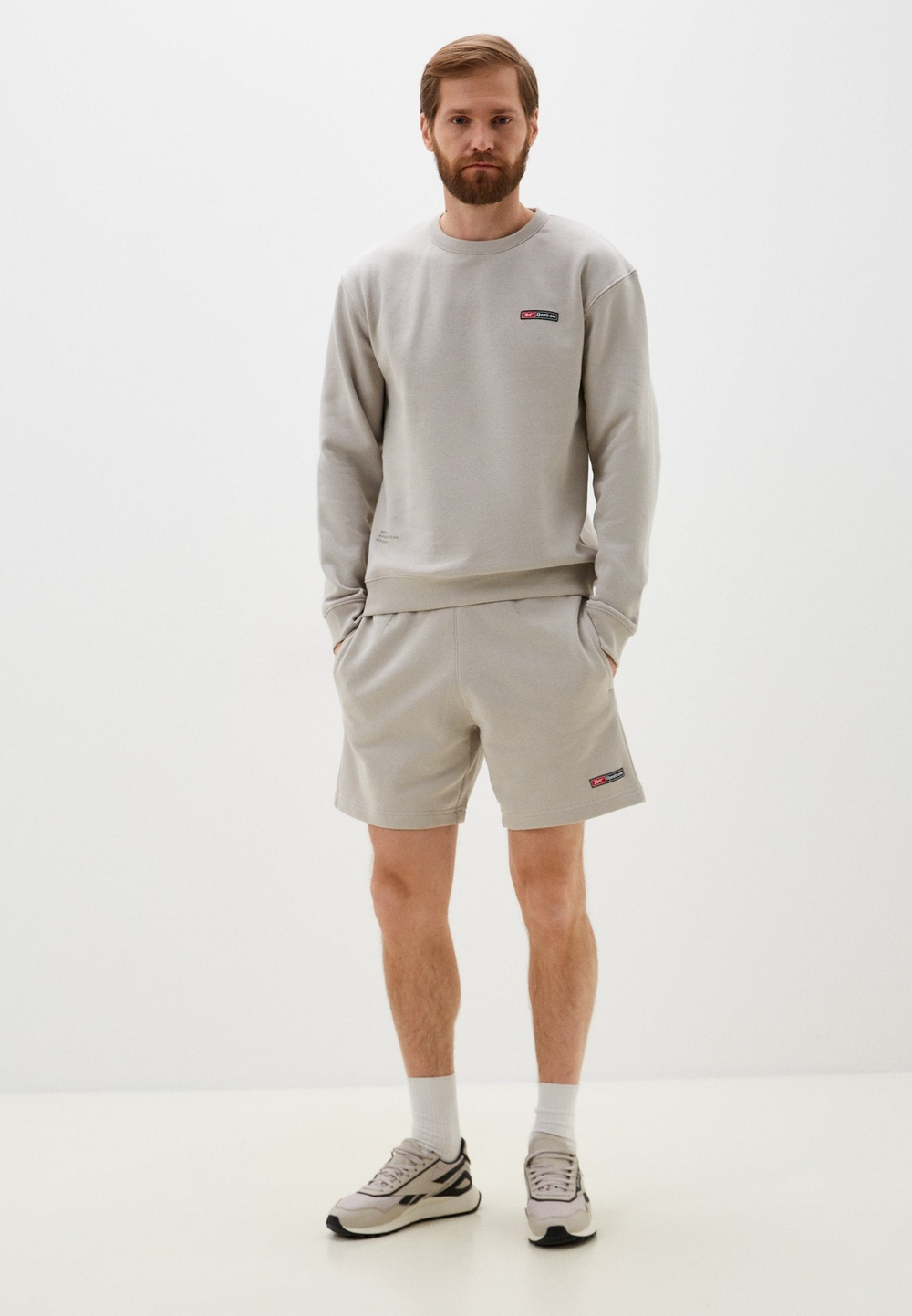 Толстовка мужская REEBOK RI LOGO MASH UP CREW