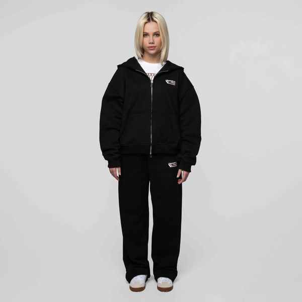 Худи Zip Gear Oversized черное - фото 3