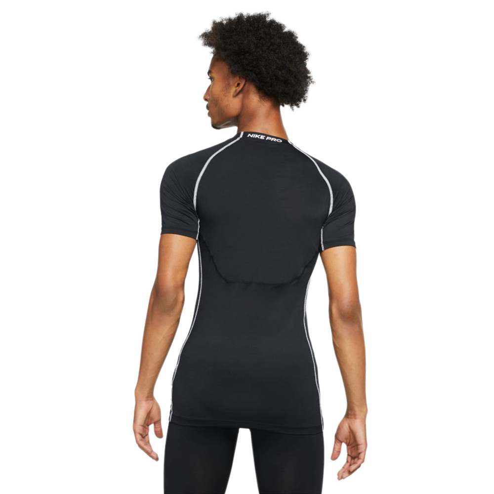 Термобелье Nike Pro Dri-Fit Tight Top SS M - black/white/white