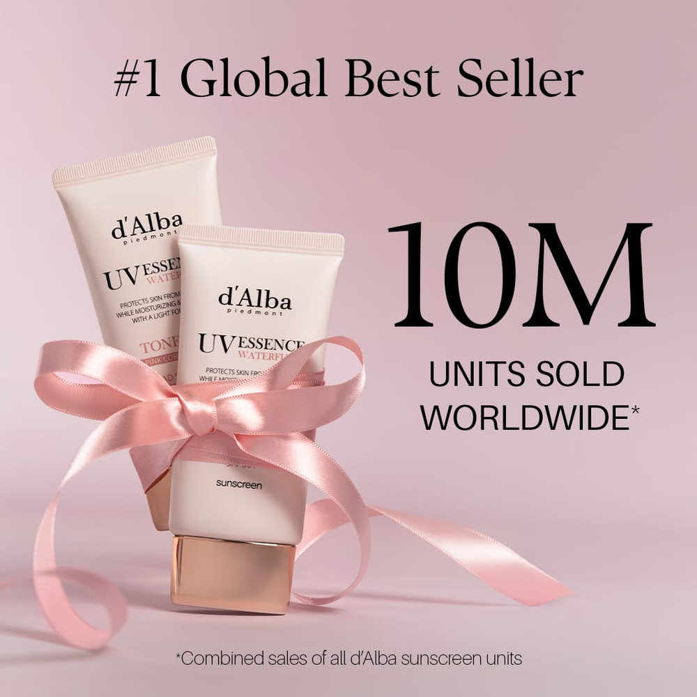d'Alba, UV Essence Waterfull + Sunscreen, корректирующий розовый тон, SPF 50+, 50 мл (1,69 жидк. Унции)