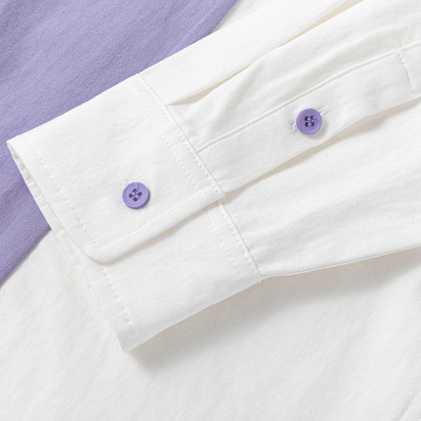 Сорочка Puff белый/фиолетовый - фото 10
