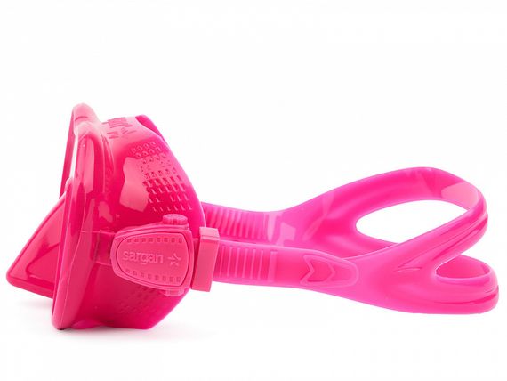 Набор маска+трубка в сумке Sargan Сталкер-Н розовый/черный