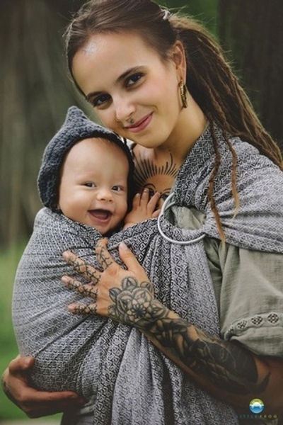 Слинг с кольцами «Любовь в сером»