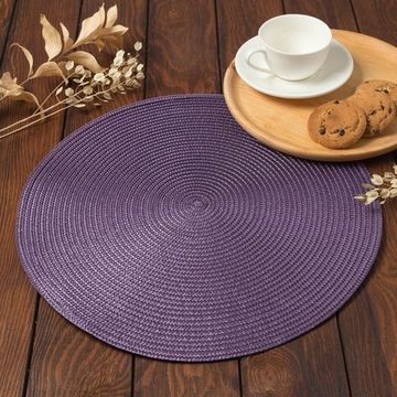 Салфетка сервировочная "Классика", фиолетовая, d=38 см