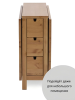 IKEA Обеденный стол раздвижной STORNAS, 201/293*105, из массива сосны, коричневый, ШАНЬ (СТОРНАС ИКЕА)
