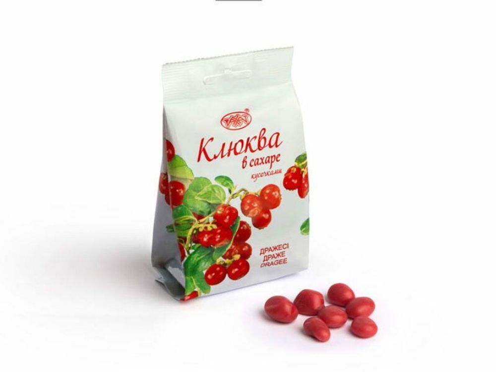 Драже Клюква в сахаре кусочками пп/пкт 150 гр