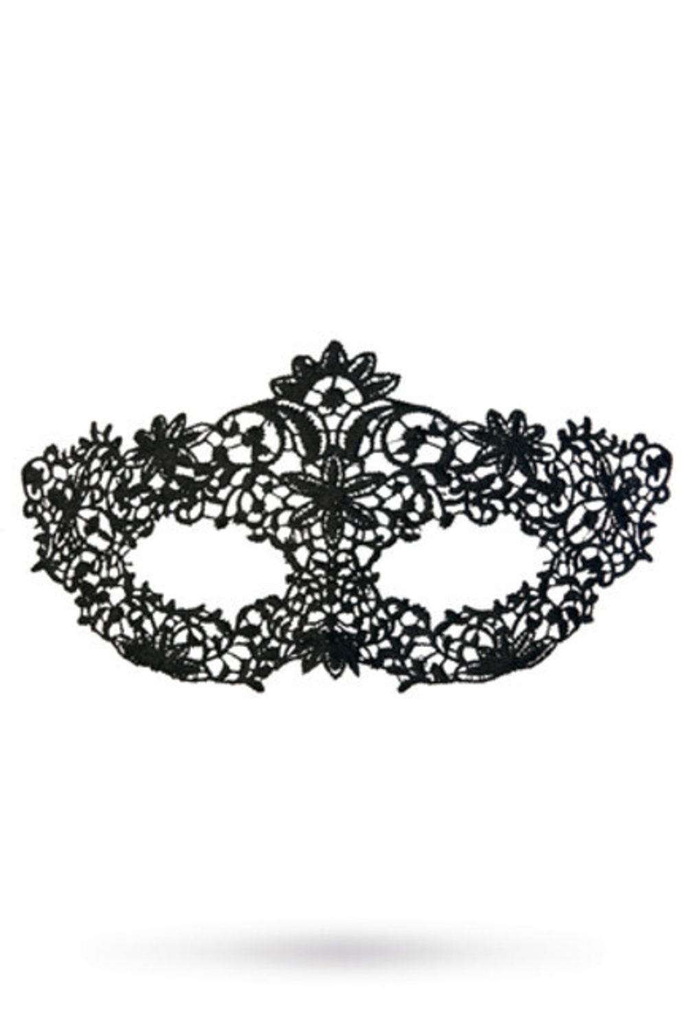 Маска нитяная ажурная на завязочках Королевская вязь (Цвет: черный)