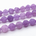 Бусины Кварц крупной огранки, тонированный, цвет лавандовый, размер около 10 мм, цена за 10 шт