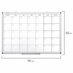 Доска-планинг НА МЕСЯЦ магнитно-маркерная 60х90 см, алюминиевая рамка, BRAUBERG "Extra", 237564