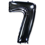 Шар фольгированный Цифра 7 100 см (Черный)