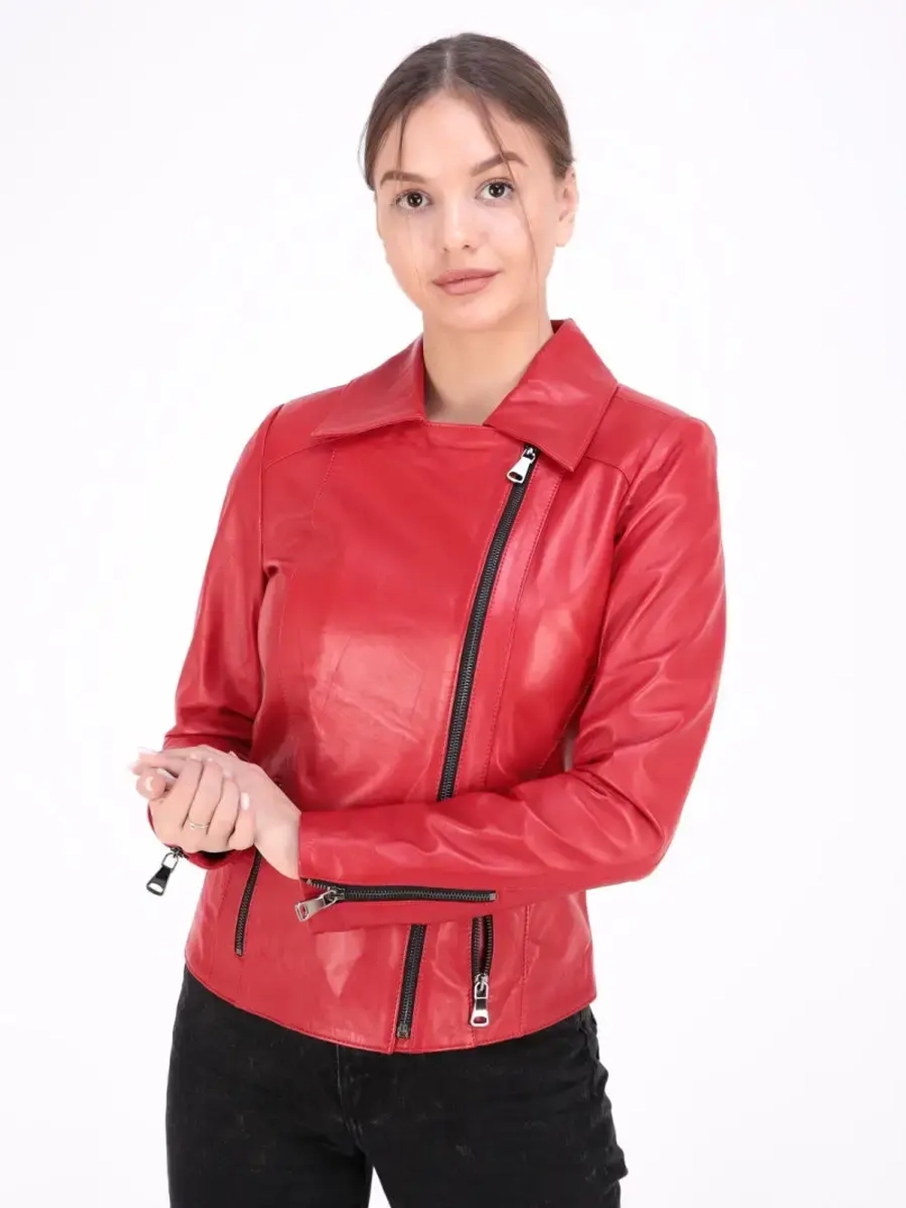 Косуха женская натуральная кожаная